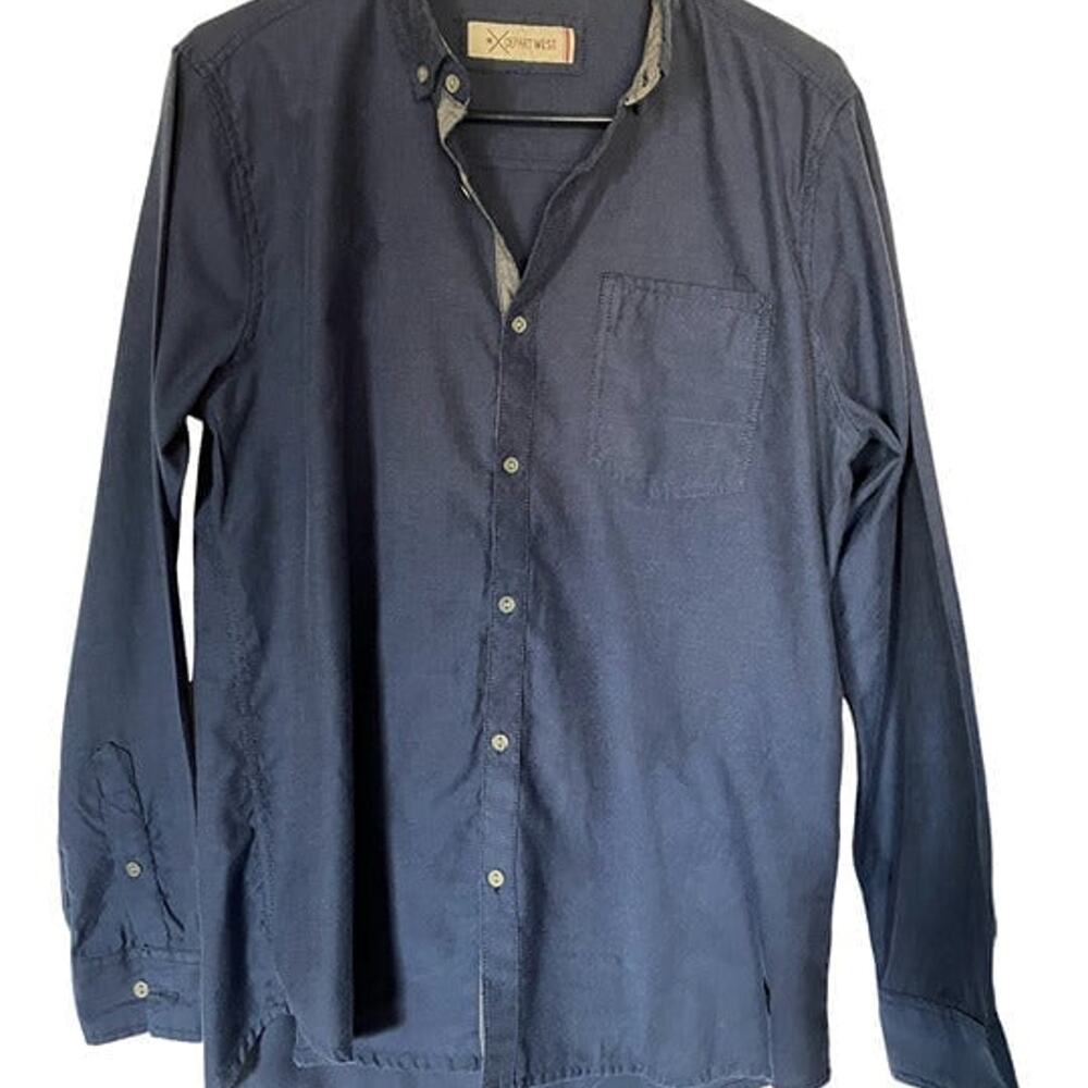 Button Down Navy Shirt by Depart West / Great has an oversized shirt too